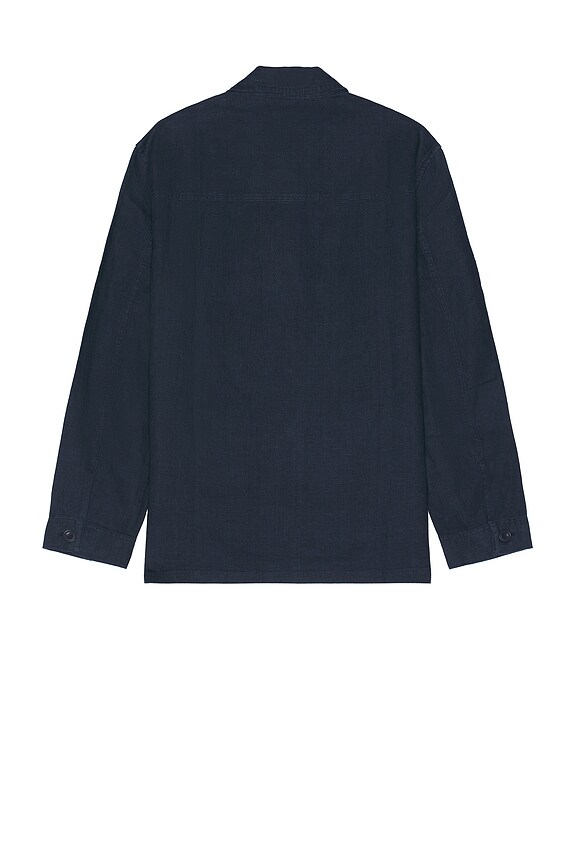 view 2 of 3 Linen Shirt Jacket in Navy
