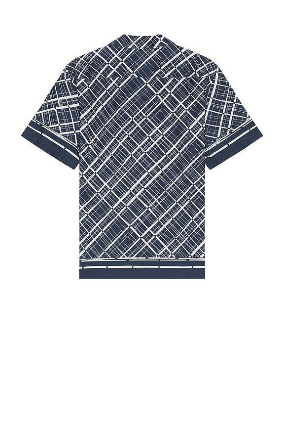 view 2 of 4 Border Grid Shirt in Navy