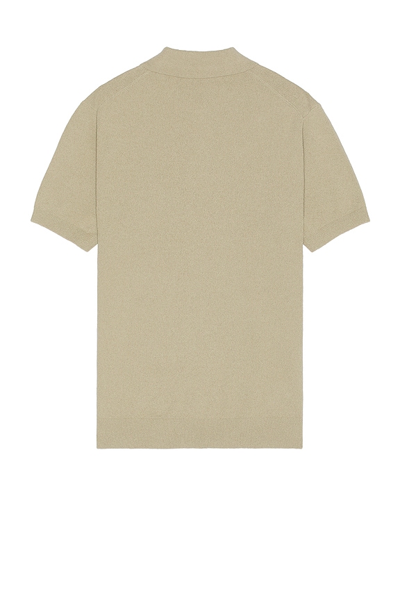 view 2 of 3 Short Sleeve Boucle Polo in Khaki
