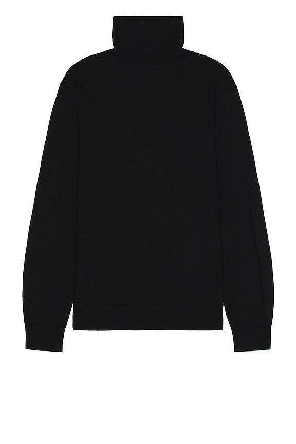 view 2 of 3 Merino Turtle Neck Tee in Black