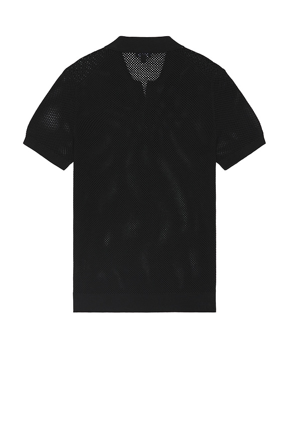 view 2 of 4 Textured Sweater Polo in Black & White