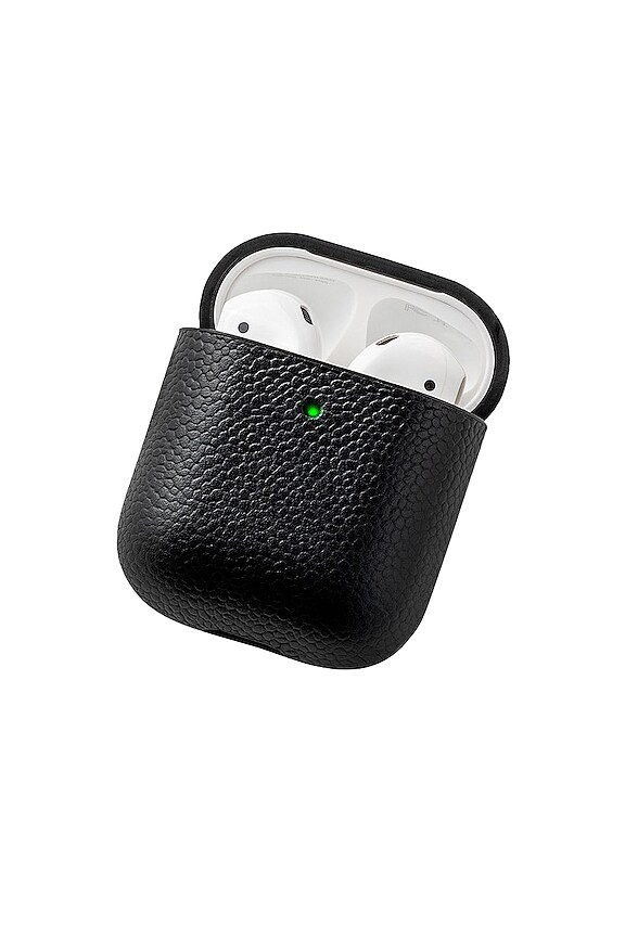 Courant Leather Airpod Case in Black | REVOLVE