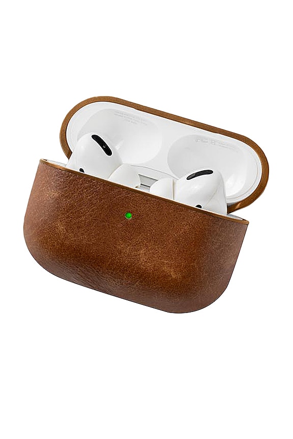 view 1 of 2 Leather Airpod Pro Case in Brown