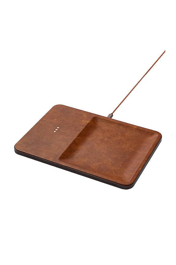 view 2 of 3 Catch:3 Classics Wireless Charging Tray in Saddle