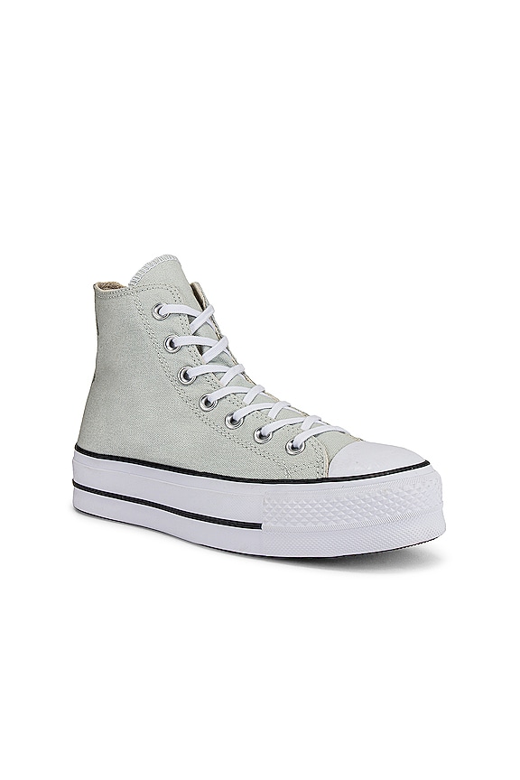 view 2 of 6 Chuck Taylor All Star Lift Canvas Platform Sneaker in Light Silver, Black, & White