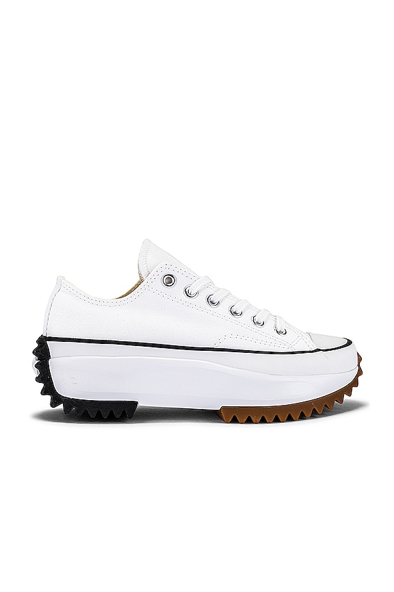 Converse Run Star Hike Platform Sneaker in White, Black, & Gum | REVOLVE