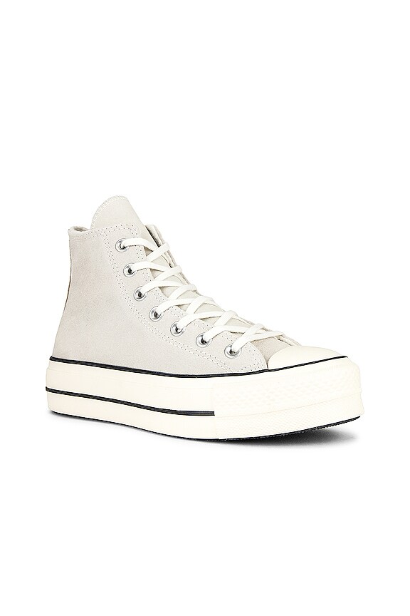 view 2 of 6 Chuck Taylor All Star Lined Platform Sneaker in Egret, Black, & Egret