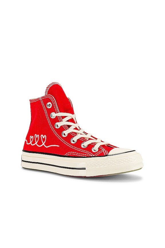 view 2 of 6 Chuck 70 Hi Sneaker in University Red, Egret & Black