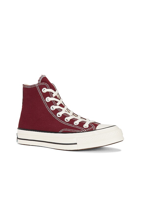 view 2 of 6 Chuck 70 Vintage Canvas Sneaker in Dark Beetroot, Egret, & Black