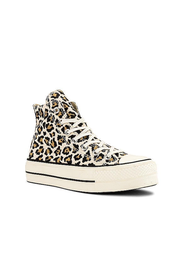 view 2 of 6 DEPORTIVAS CON PLATAFORMA CHUCK TAYLOR ALL STAR ARCHIVE LEOPARD PRINT in Driftwood, Light Fawn, & Black