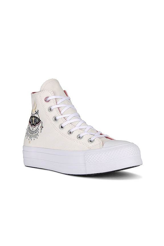 view 2 of 6 Chuck Taylor All Star Lift Sneaker in Egret, Ritual Rose, & Golden Vista