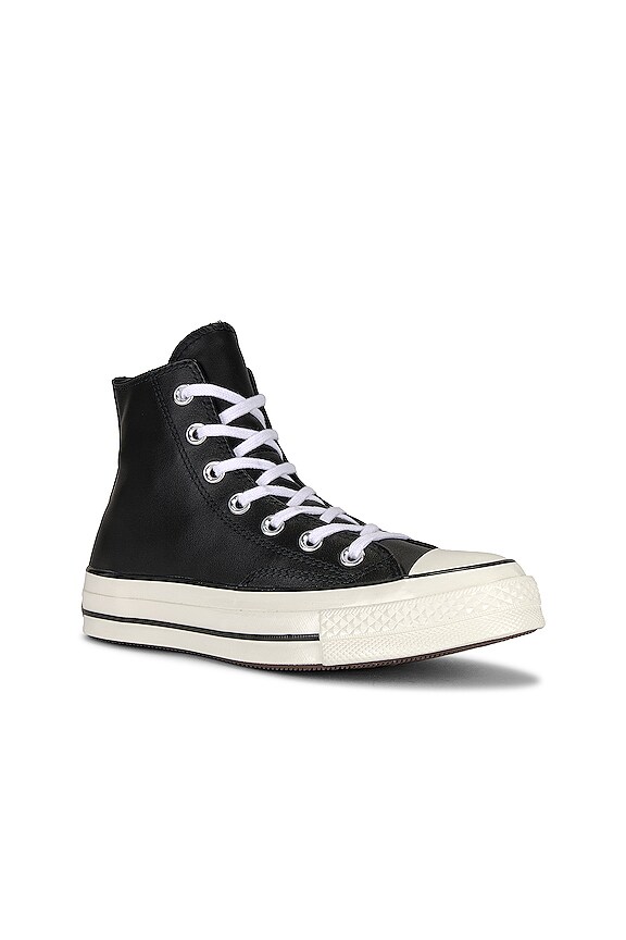 view 2 of 6 Chuck 70 Leather Sneaker in Black, White, & Egret