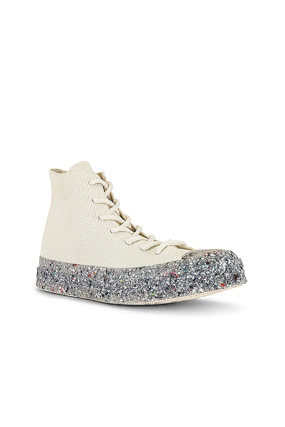 view 2 of 6 Converse Renew Recycled Knit Sneaker in Egret, String, & Barely Volt