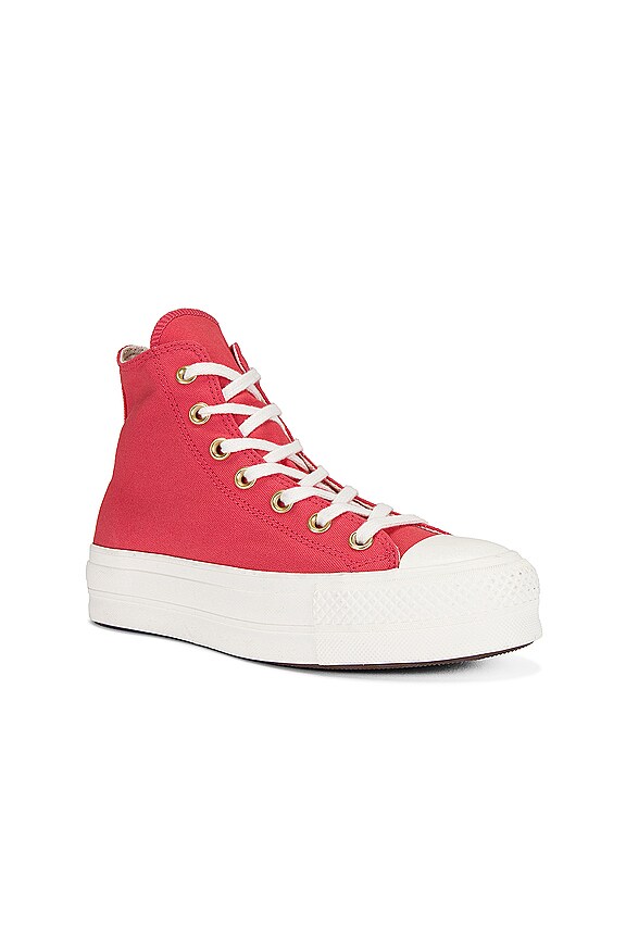 view 2 of 6 Chuck Taylor All Star Lift Sneaker in Watermelon Slushy, Egret, & White