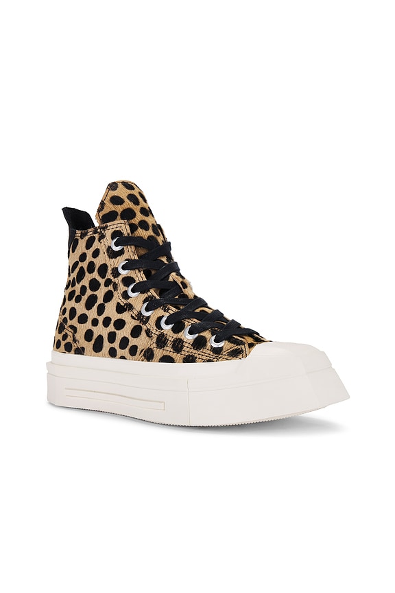 view 2 of 6 Pony Hair Chuck 70 De Luxe Squared Sneaker in Black & Egret