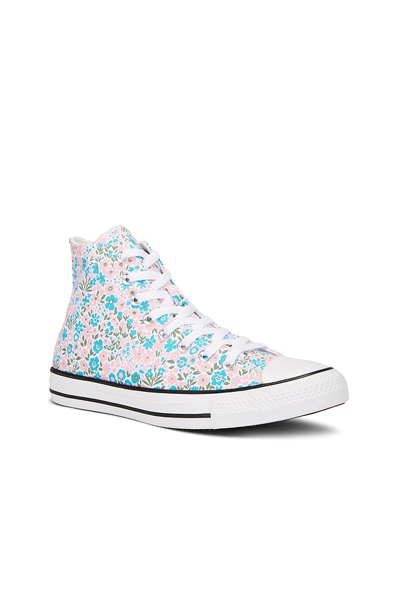 view 2 of 6 Chuck Taylor All Star Mini Flowers Sneaker in White & Gnarly Blue