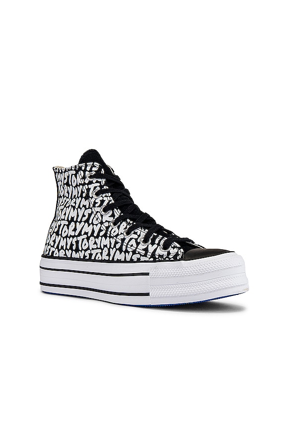 view 2 of 6 КРОССОВКИ CHUCK TAYLOR ALL STAR PLATFORM MY STORY in Black, Egret & Digital Blue
