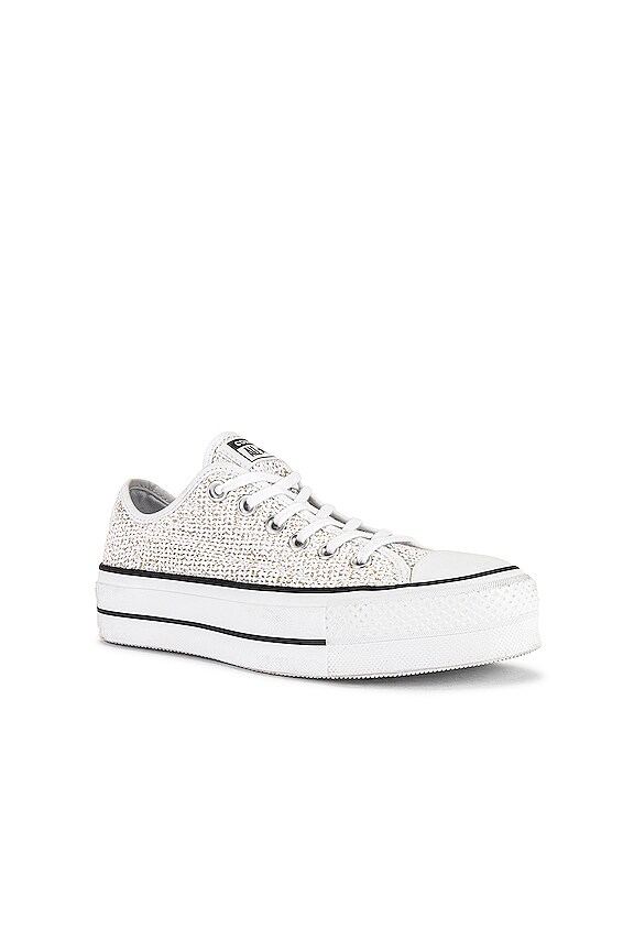 view 2 of 6 Chuck Taylor All Star Open Platform Sneaker in White & Black