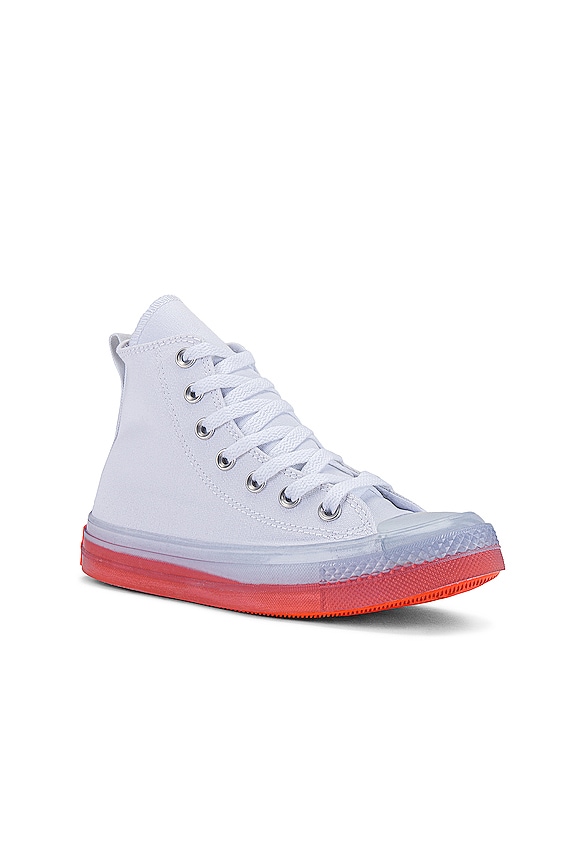 view 2 of 6 Chuck Taylor All Star Sneaker in White, Clear, & Wild Mango