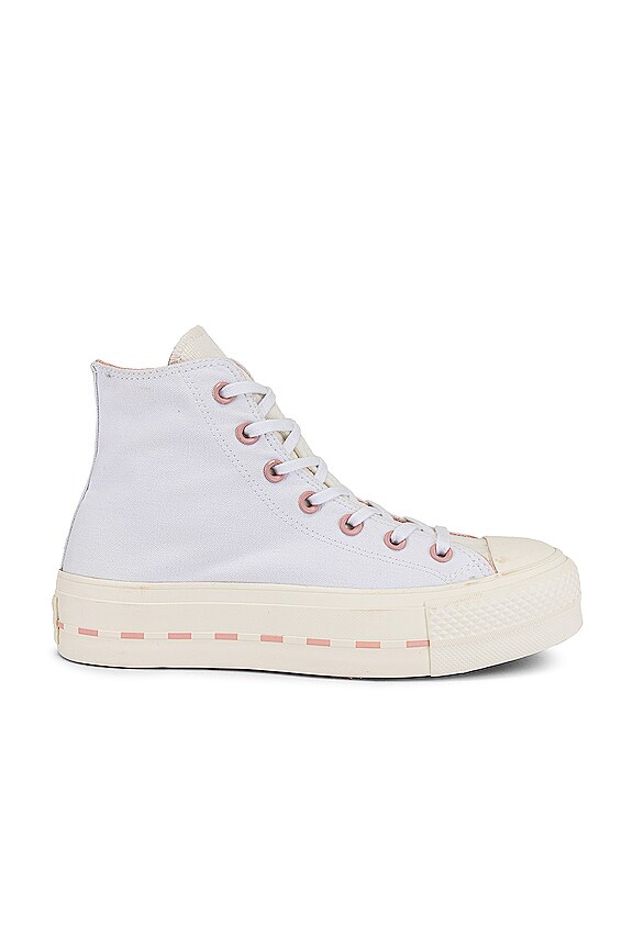 view 1 of 6 SNEAKERS ALL STAR LIFT in White, Egret, & Pink Clay
