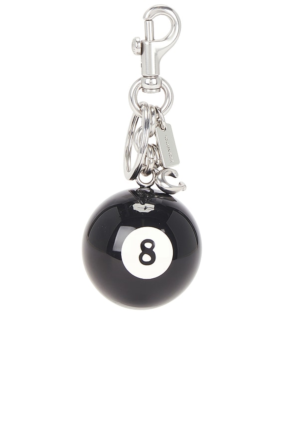 view 1 of 4 Eight Ball Bag Charm in Black