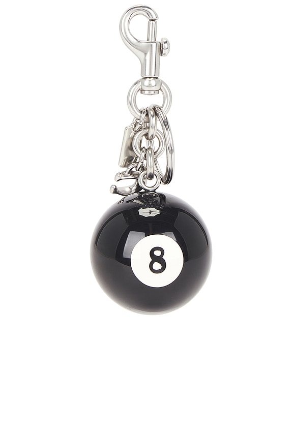 view 2 of 4 Eight Ball Bag Charm in Black