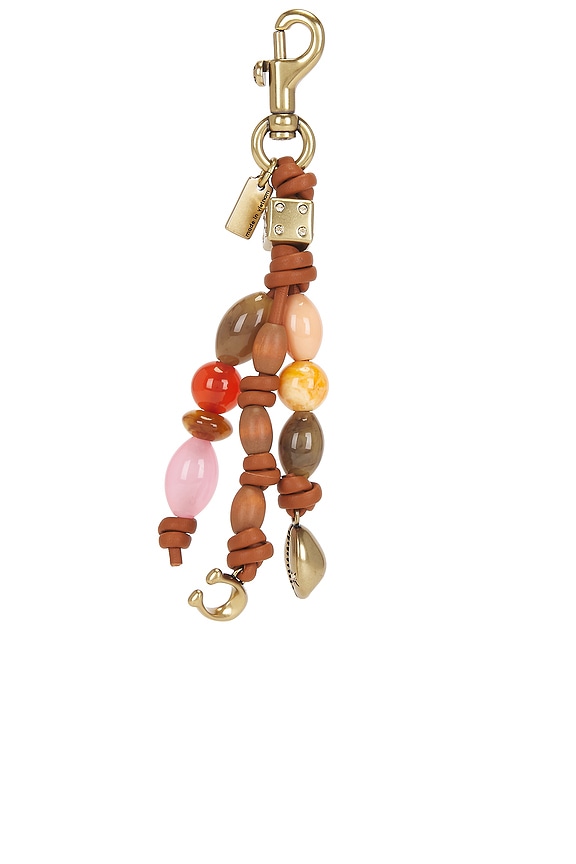 view 2 of 4 Beaded Cluster Bag Charm in Pink