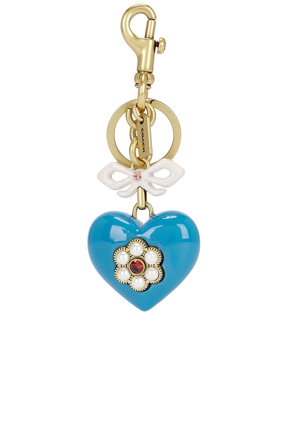 view 1 of 4 Heart Bag Charm in Blue Multi