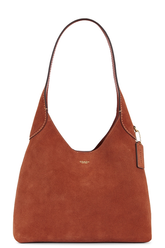 view 1 of 4 Suede Brooklyn 28 Shoulder Bag in Clay