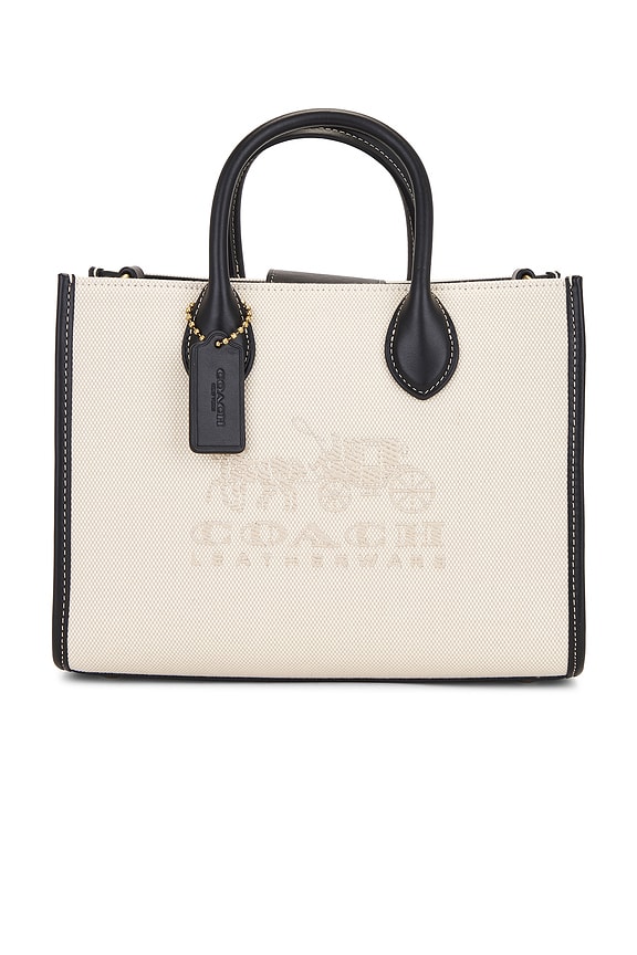 view 2 of 5 Canvas New Ace Small Tote in Salt Stone & Black