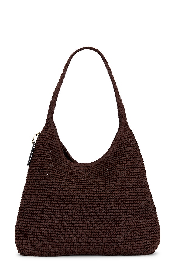 view 2 of 4 Refined Weave Straw Brooklyn 34 Shoulder Bag in Maple