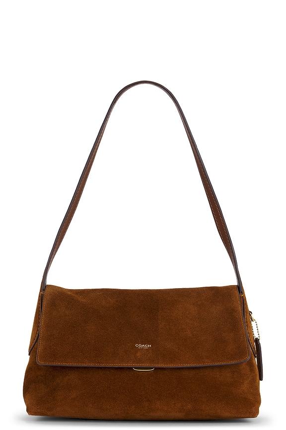 view 1 of 4 Chelsea Suede Shoulder Bag 30 in Warm Brown