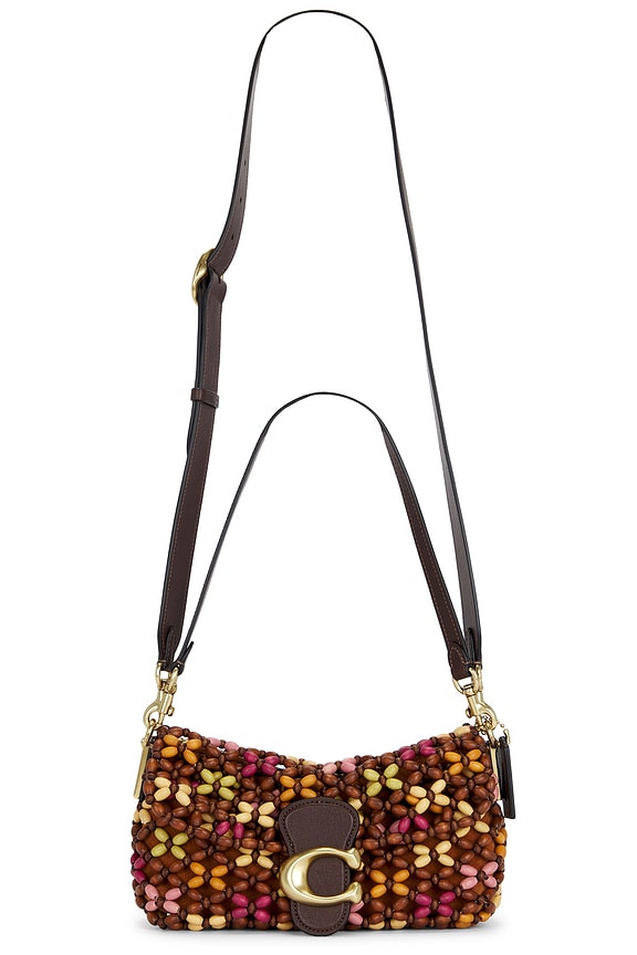 view 1 of 5 SAC PORTÉ ÉPAULE WOODEN BEADED TABBY SHOULDER BAG 26 in Maple