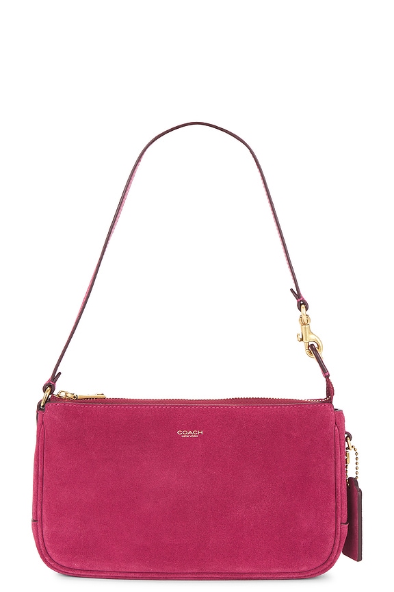 view 1 of 4 SAC PORTÉ ÉPAULE SUEDE PLAZA BAG in Dark Fuchsia