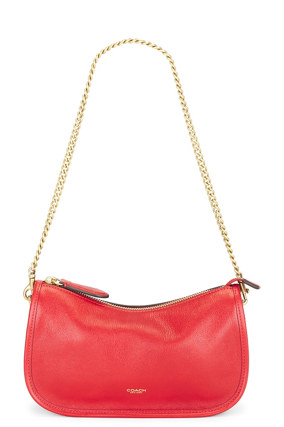 view 2 of 5 SAC PORTÉ ÉPAULE NATURAL GRAIN LEATHER WAVERLY in Scarlet