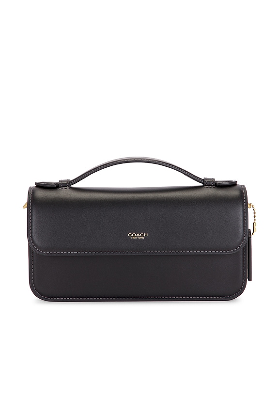 view 2 of 6 Refined Calf Leather New York Elora Top Handle Crossbody Bag in Black