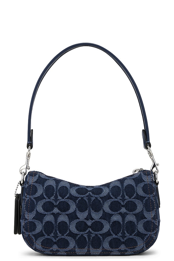 view 2 of 4 Washed Denim Swinger 20 Mini Bag in Deep Blue