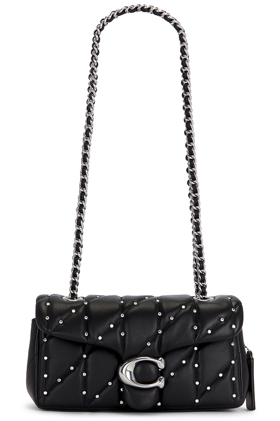 view 1 of 5 Crystal Rivets Quilted Tabby 20 Handbag in Lh Black