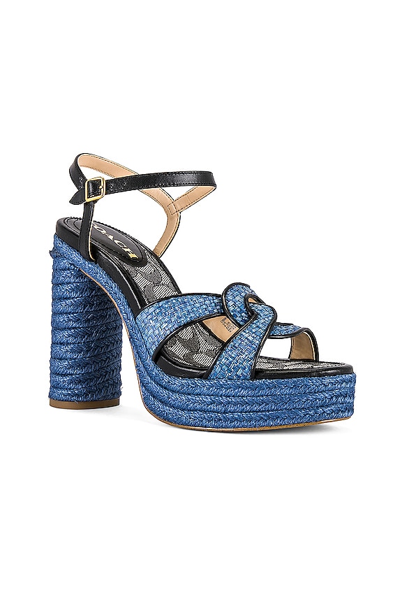 view 2 of 5 Talina Sandal in Black & Washed Chambray