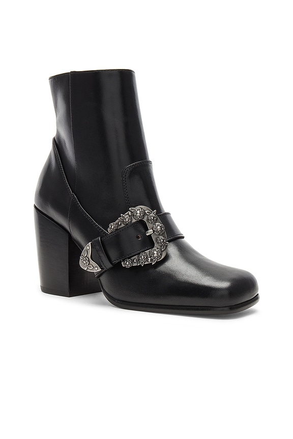view 2 of 5 Western Buckle Bootie in Black