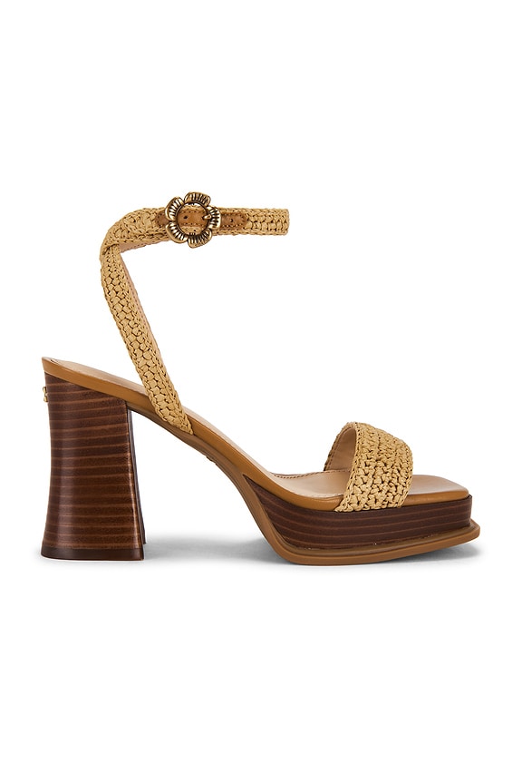 view 1 of 5 Platform Sandal in Natural Raffia