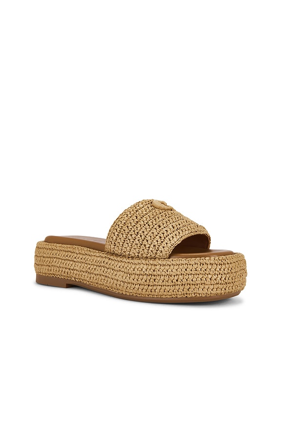view 2 of 5 NU-PIED SCULPTED C FLATFORM RAFFIA in Natural