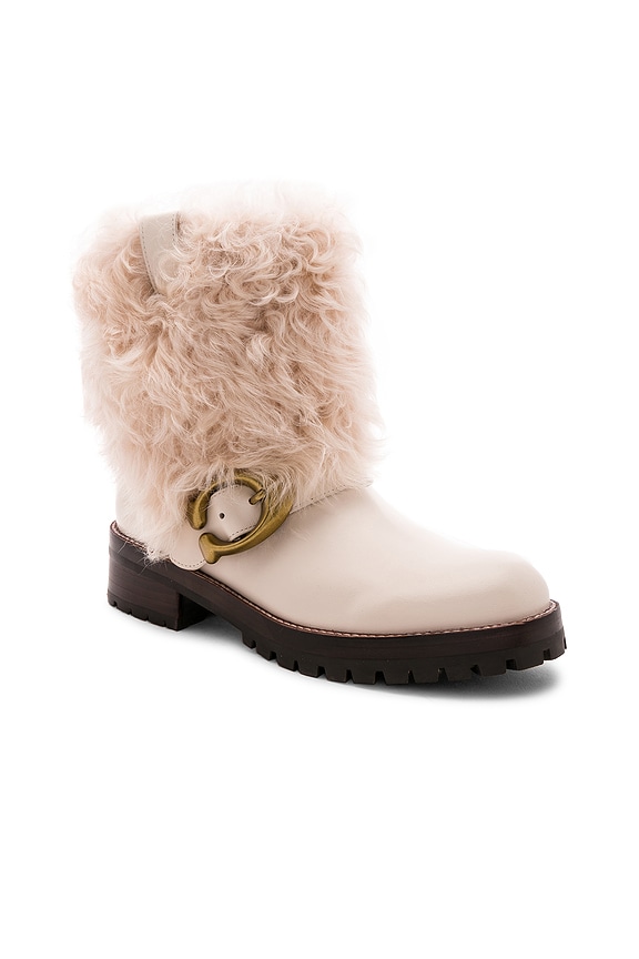 view 2 of 5 Leighton Fur Bootie in Chalk
