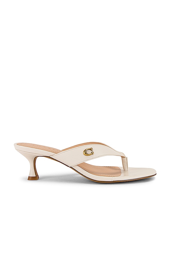 Coach Audree Leather Sandal in Chalk | REVOLVE