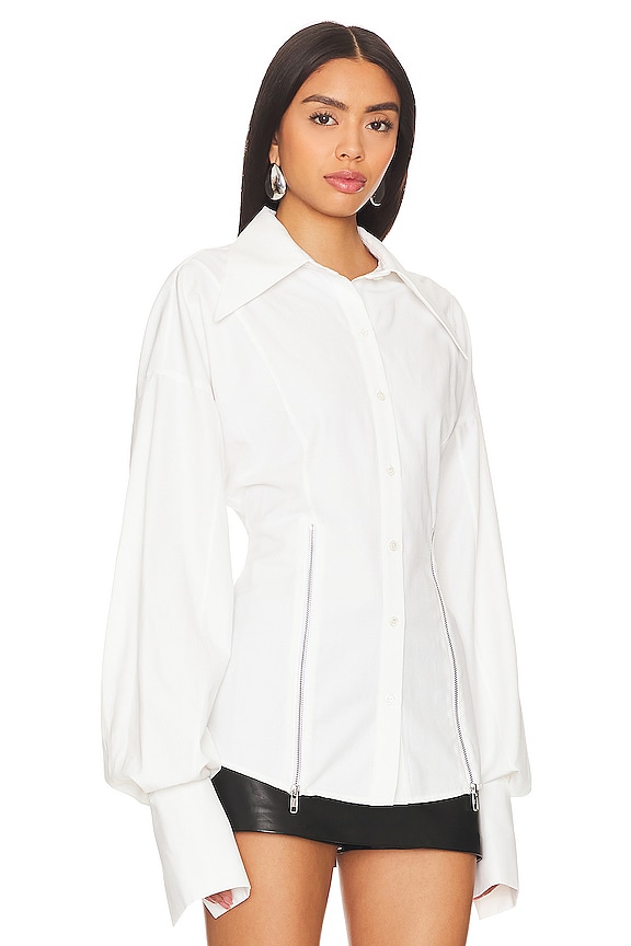 view 2 of 4 CAMISA CON DETALLE DE CREMALLERA in White