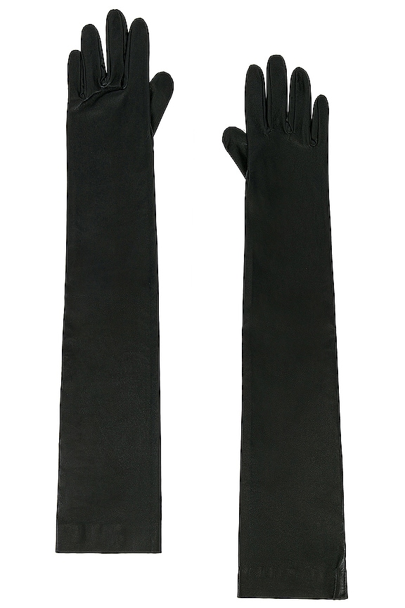 view 2 of 3 GUANTES LEATHER in Black