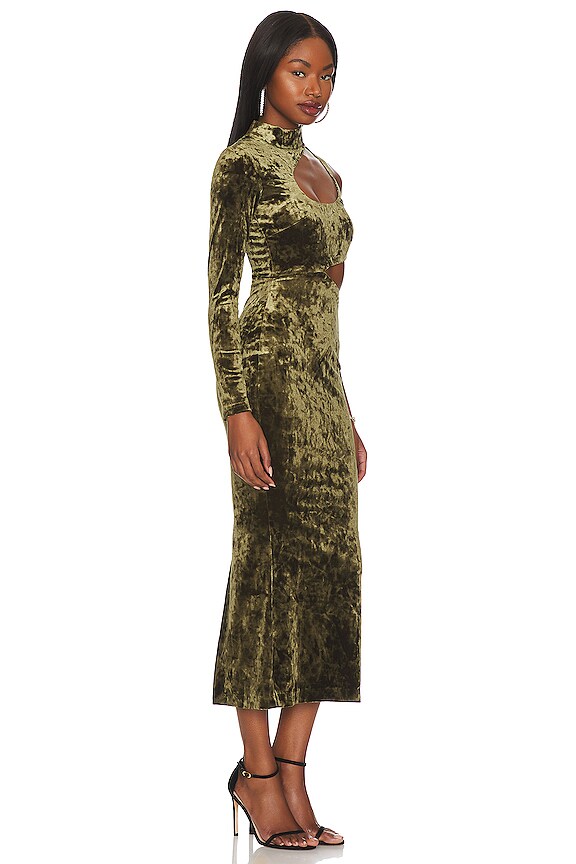 view 2 of 5 Arabella Midi Dress in Olive Green