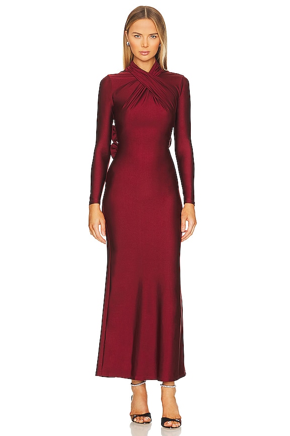 view 2 of 3 Telma Maxi Dress in Burgundy