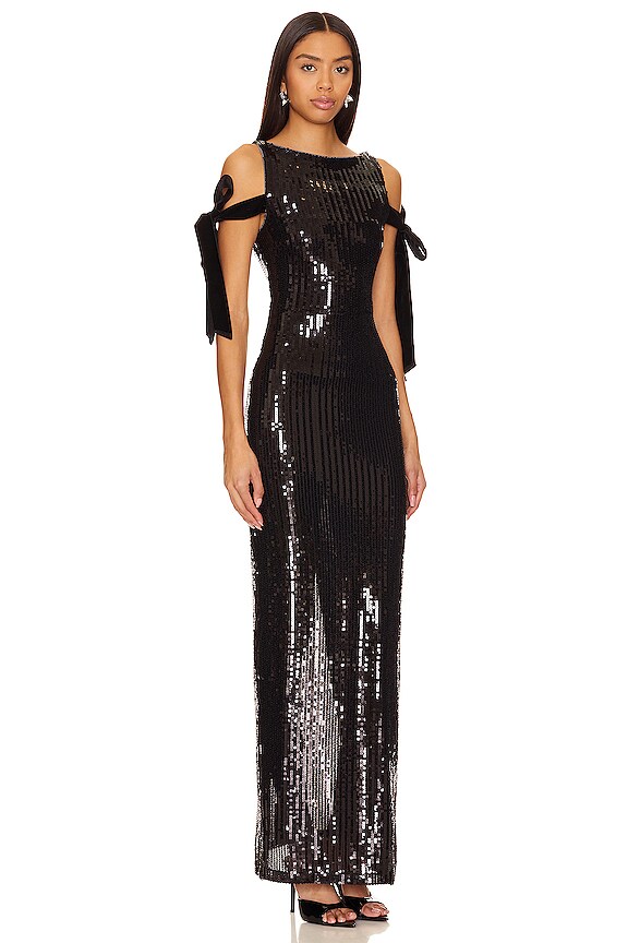 view 2 of 4 ROBE DE SOIRÉE ALAYNA in Black