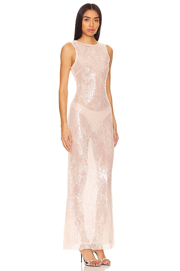 view 2 of 4 Rena Lace Maxi Dress in Nude